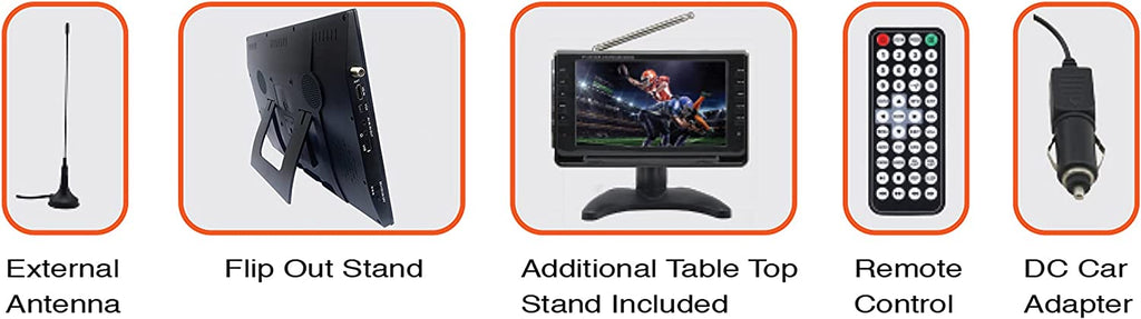 Naxa Portable 14.1" 12V AC/DC TV & Multimedia Player