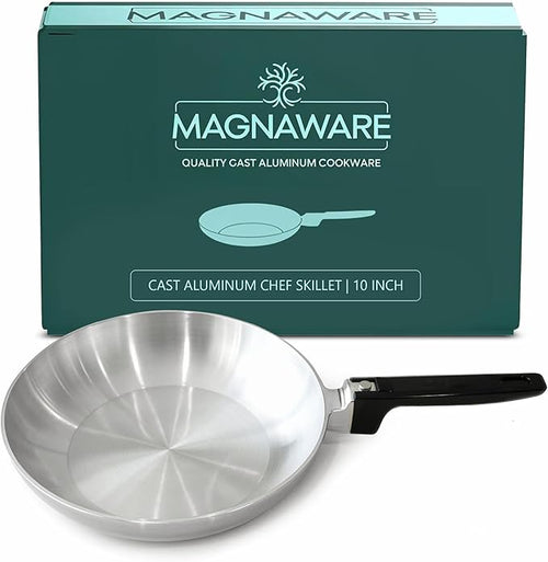 10-Inch Chef Skillet – Quick & Even Heat Distribution – Lightweight Cast Aluminum Frying Pan