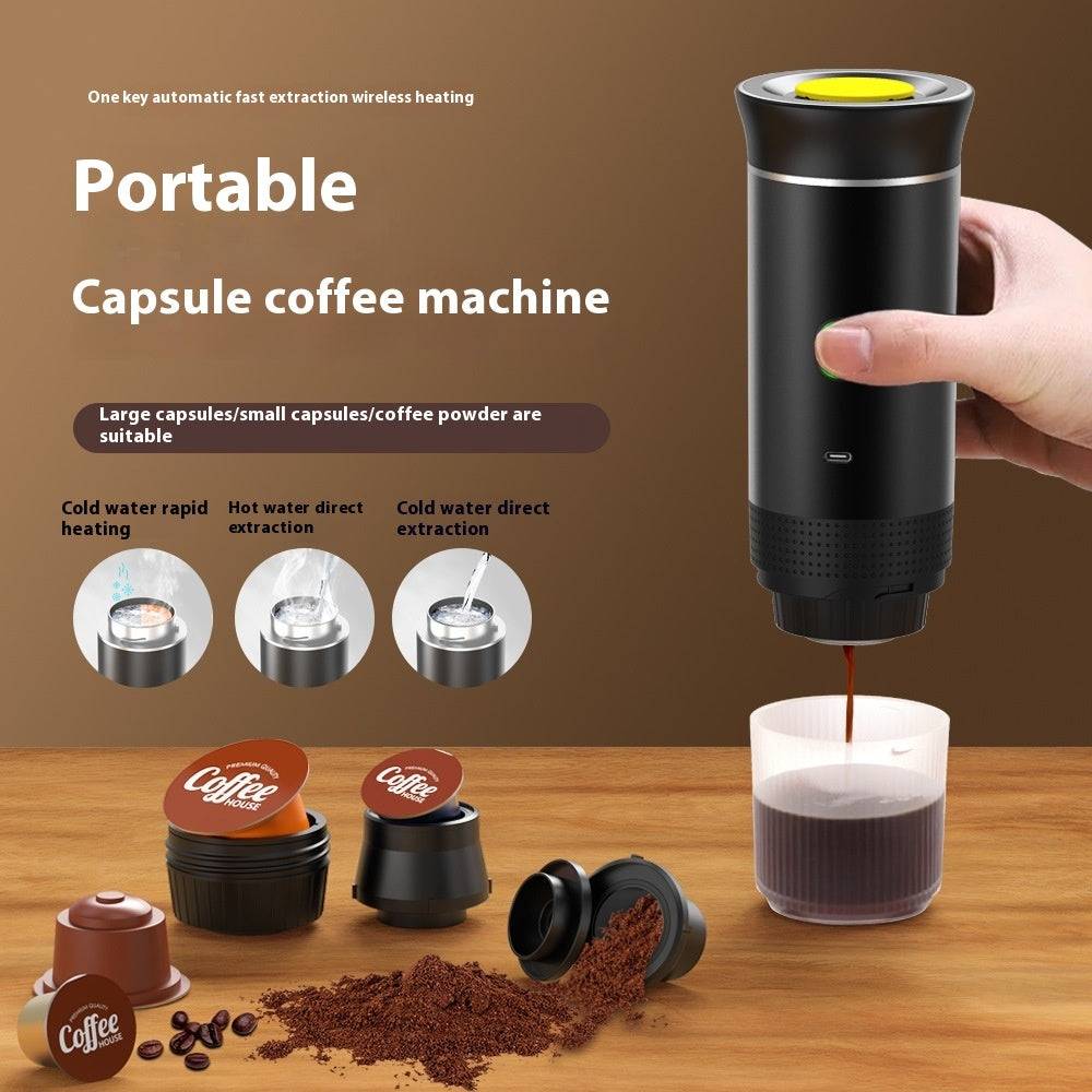 Portable Rechargeable Capsule Coffee Machine, 60 ml