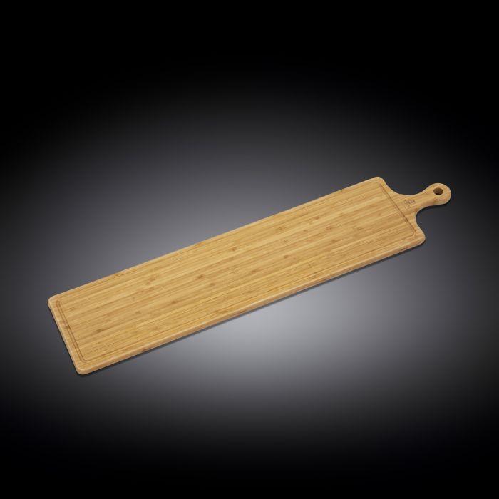 Bamboo Charcuterie Board with Handle – 87 x 20 cm