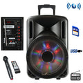 beFree Sound 12 Inch Rechargeable Bluetooth Party Speaker with Lights