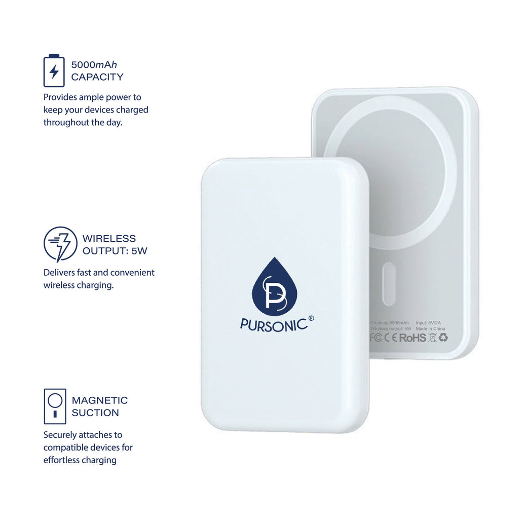 Magnetic Wireless Power Bank – 5000mAh Slim Portable Charger