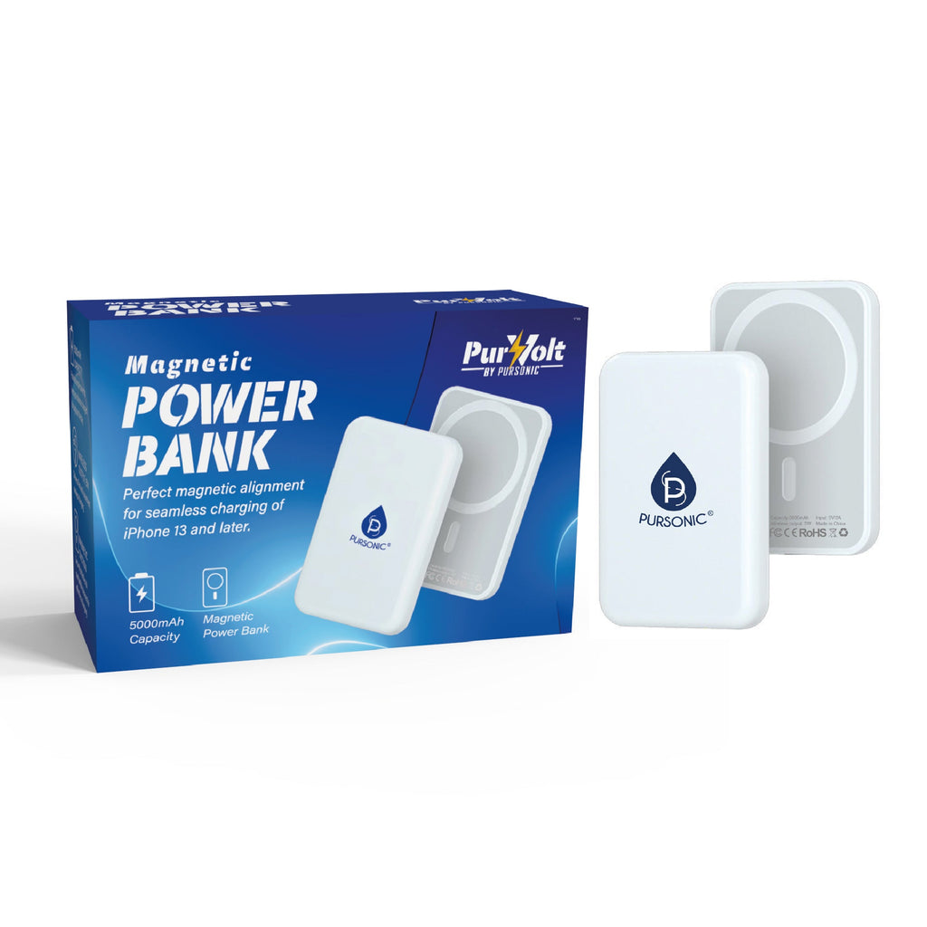 Magnetic Wireless Power Bank – 5000mAh Slim Portable Charger