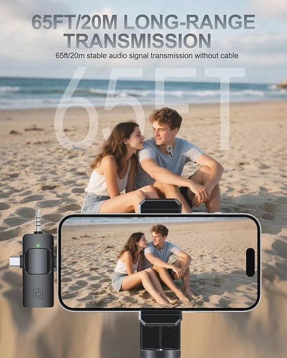 Wireless Lavalier Microphone for iPhone & Android