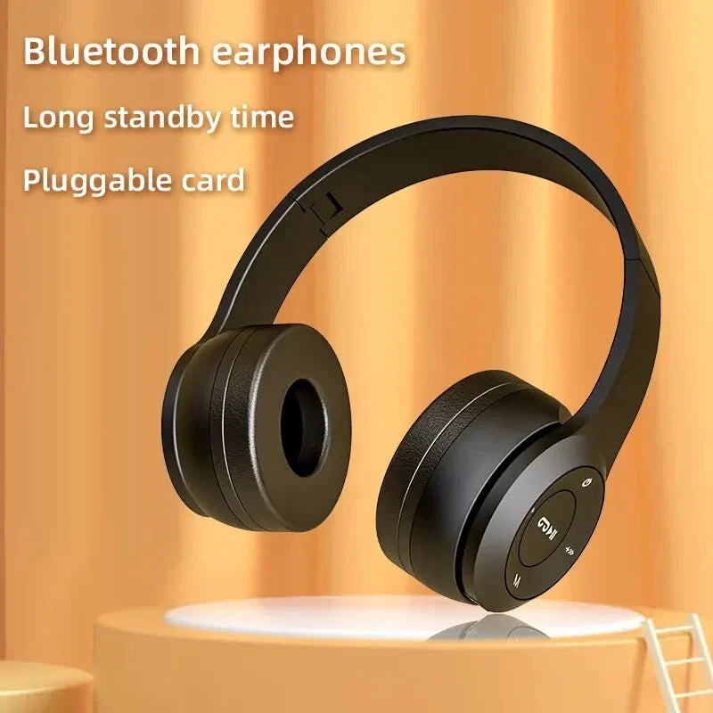 Foldable Bluetooth Wireless Sports & Gaming Headset – Black