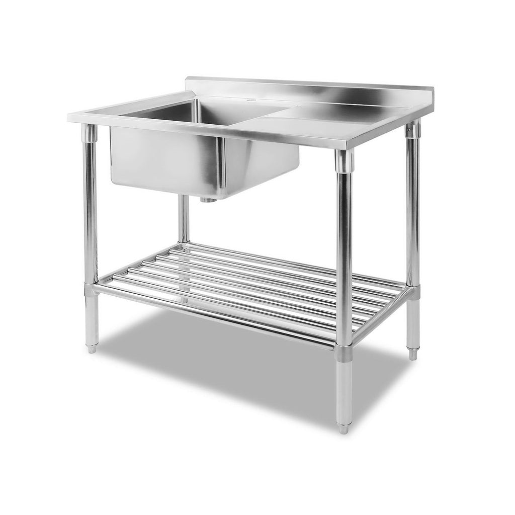 Stainless Steel Double Sink Bench – 100 x 60 cm