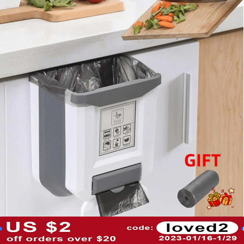 NNEOBA Foldable Kitchen Trash Bin