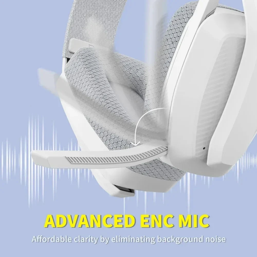 Wireless 7.1 Surround Gaming Headset with Mic – White