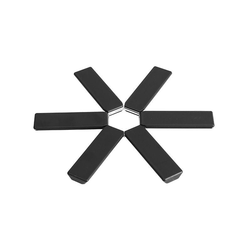 5-Piece Foldable Kitchen Trivet Set, Black
