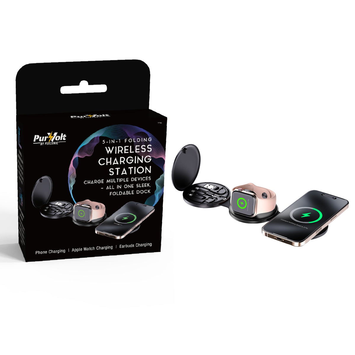Complete Wireless Charging & Comfort Bundle – Mug Warmer Charger + 5-in-1 Folding Charging Station