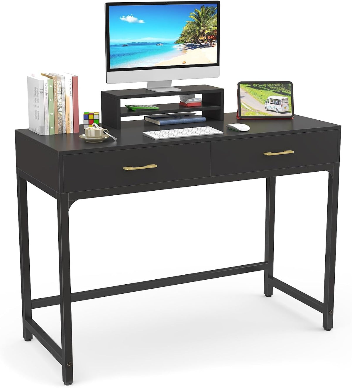 Gaming Computer Desk With Detachable Monitor Stand
