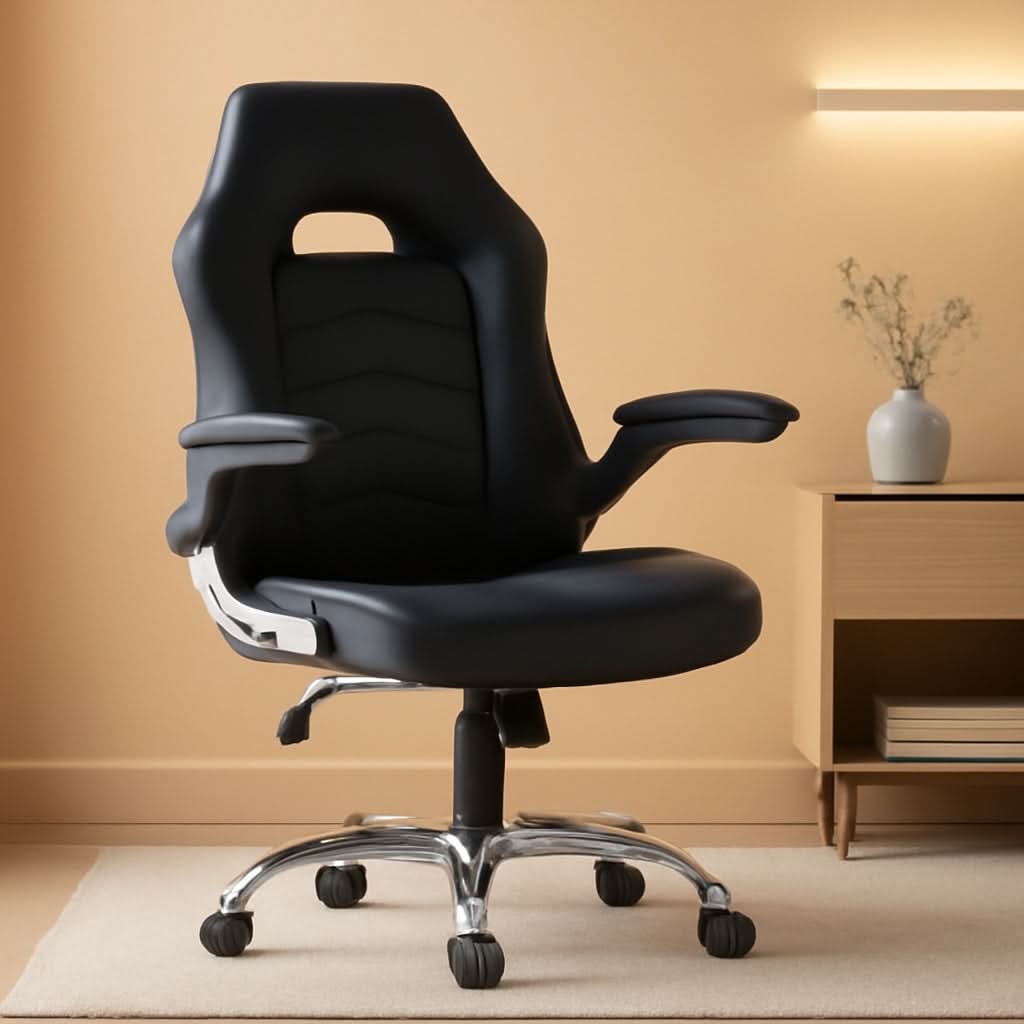 Ergonomic Height-Adjustable Gaming Chair – Black