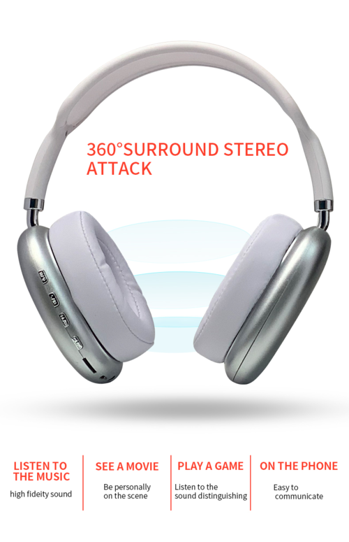 Wireless HiFi Stereo Bluetooth Headphones with FM & TF Card