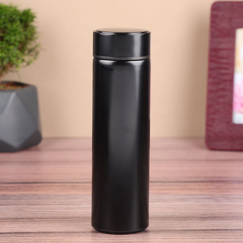 Smart Water Bottle with LED Temperature Display – Black