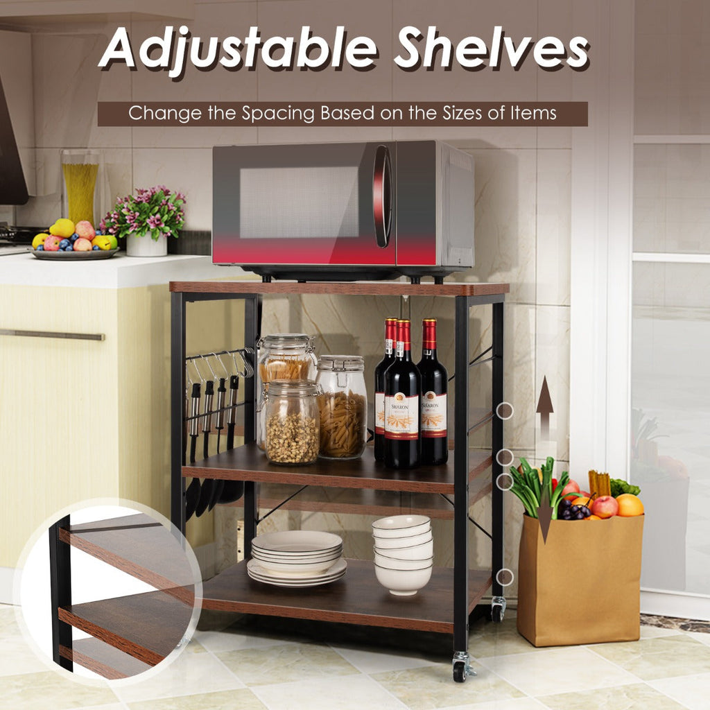 NNECW 3-Tier Rolling Storage Cart