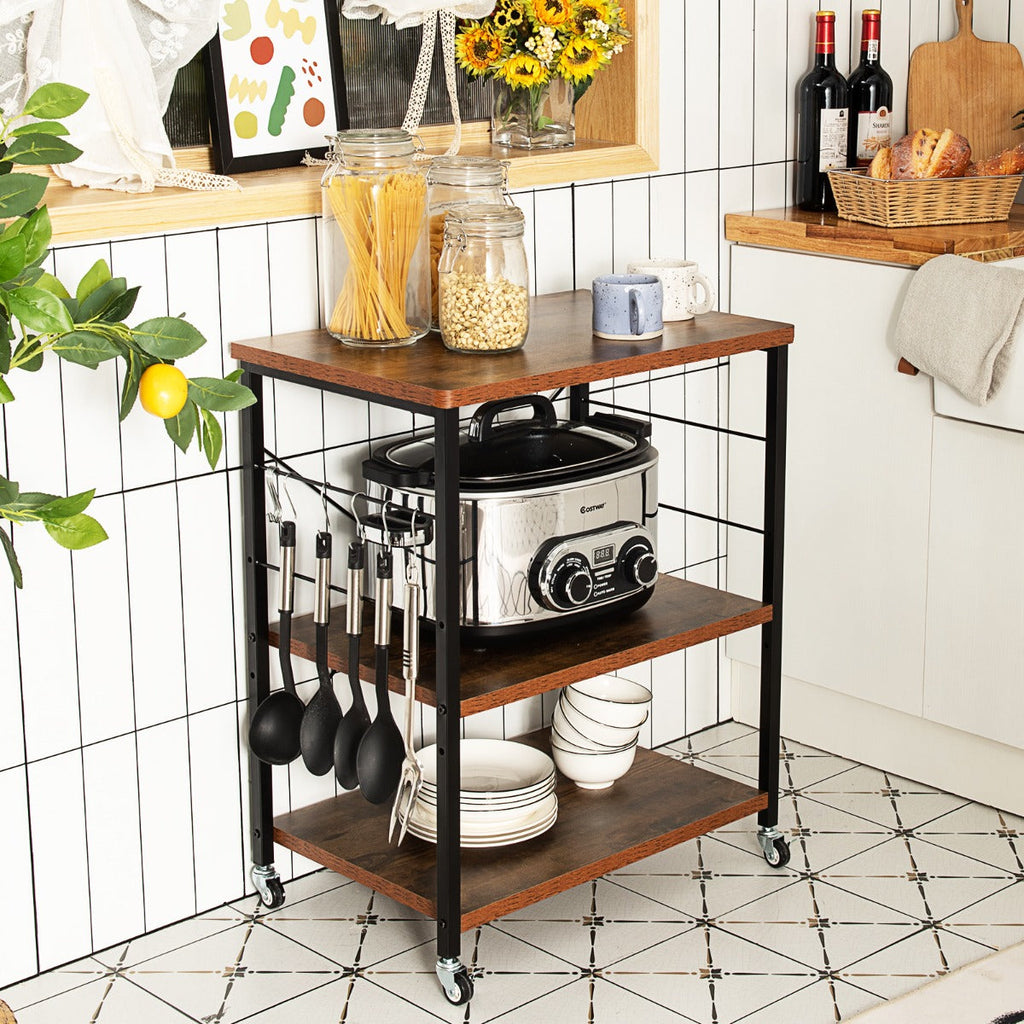NNECW 3-Tier Rolling Storage Cart